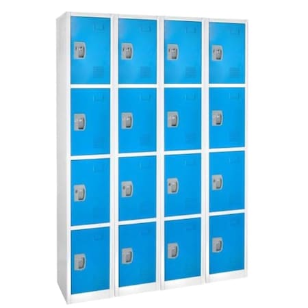 Adiroffice 12 in W, 12 in D, 72 in H, Steel ADI629-204-BLU-4PK
